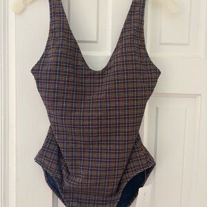 Plaid One-Piece Athleta Swimsuit Size Small